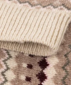 Shop Finisterre Fair Isle Pattern Sock Oatmeal/Olive/BlackCherry