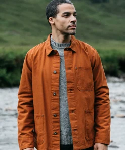 Store Finisterre Men's Basset Flannel Lined Jacket Sable