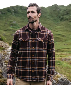 Online Finisterre Men's Beardsmore Shirt BlackCherryCheck