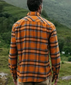 New Finisterre Men's Beardsmore Shirt HarvestGoldCheck