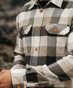 Cheap Finisterre Men's Beardsmore Shirt WillowGreenCheck