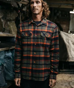 Best Sale Finisterre Men's Beardsmore Shirt DarkRosewoodCheck