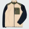 New Finisterre Men's Bolster Full Zip Fleece Oatmeal/Navy