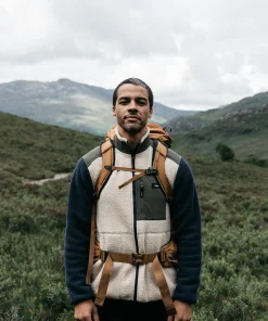 New Finisterre Men's Bolster Full Zip Fleece Oatmeal/Navy