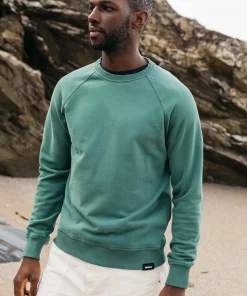 Shop Finisterre Men's Coho Sweatshirt PineShadow