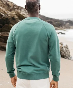 Shop Finisterre Men's Coho Sweatshirt PineShadow