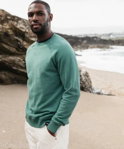 Shop Finisterre Men's Coho Sweatshirt PineShadow