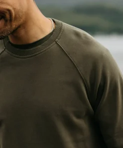 Online Finisterre Men's Coho Sweatshirt Olive