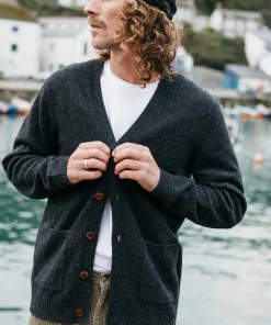 Outlet Finisterre Men's Columba Cardigan Raven