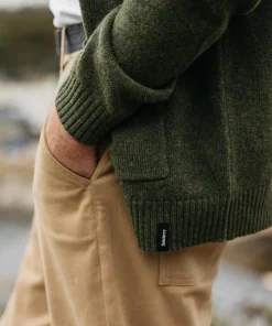 Outlet Finisterre Men's Columba Cardigan Olive