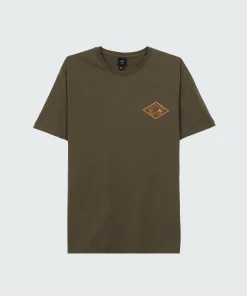 Clearance Finisterre Men's Diamond Logo T-Shirt Olive