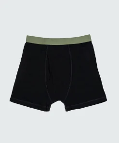 Best Finisterre Men's Eddy 2.0 Merino Wool Boxers Black/Olive