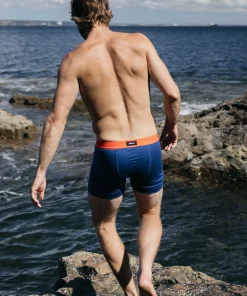 Outlet Finisterre Men's Eddy 2.0 Merino Wool Boxers Atlantic/Flame
