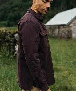 New Finisterre Men's Eddystone Shirt BlackCherry