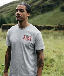 Cheap Finisterre Men's Emblem T-Shirt GreyMarl