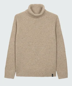Cheap Finisterre Men's Fishermans Roll Neck Knit Sweater Oatmeal