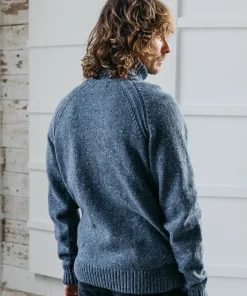 Sale Finisterre Men's Furlong Roll Neck Sweater Indigo