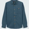 Shop Finisterre Men's Gylly Shirt OceanDobby
