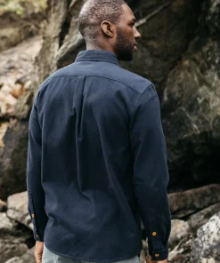 Best Finisterre Men's Gylly Shirt NavyDobby