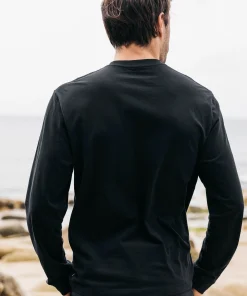 Hot Finisterre Men's Harlyn Logo Long Sleeve T-Shirt Black