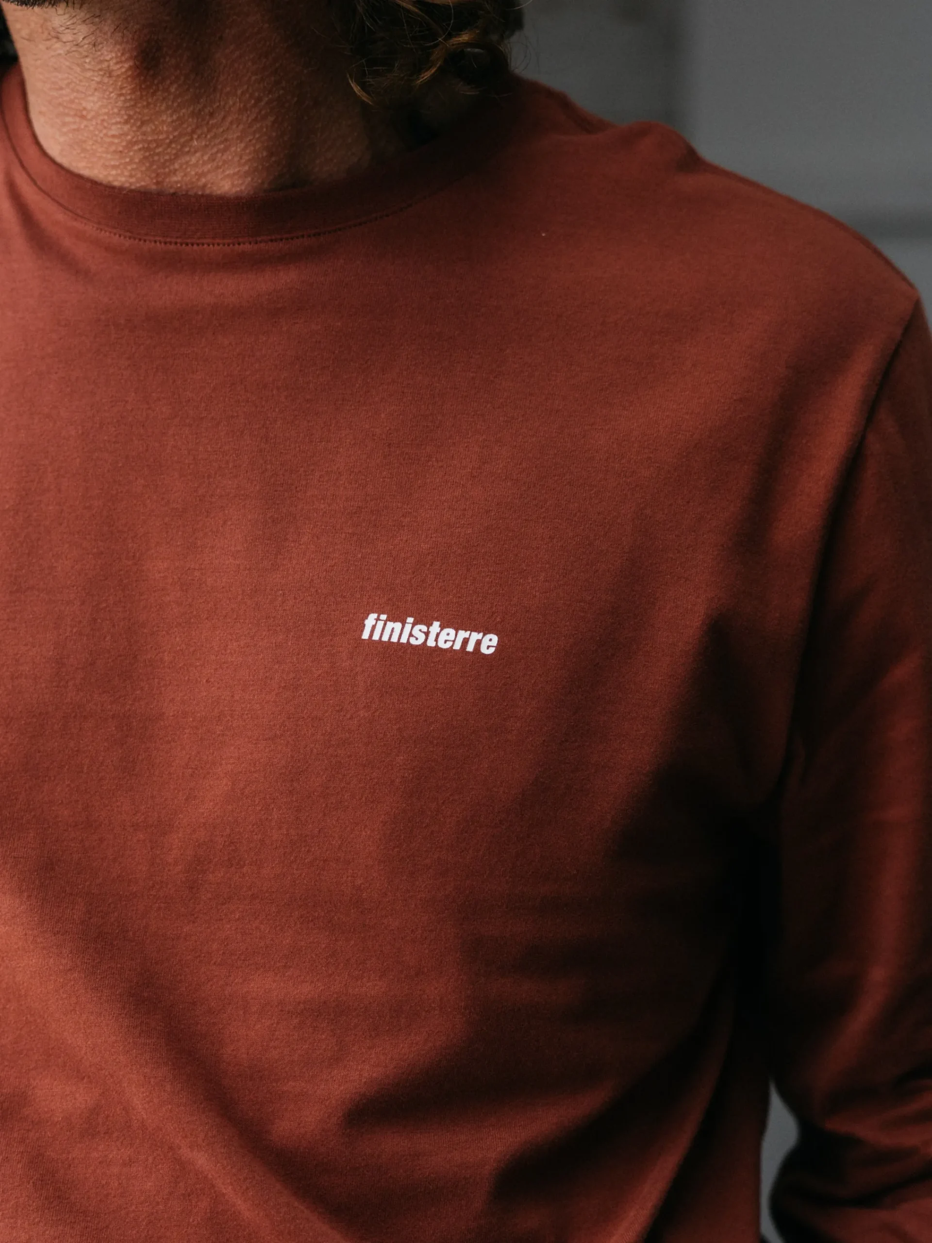 Sale Finisterre Men's Harlyn Logo Long Sleeve T-Shirt DarkRosewood