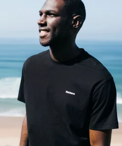 Best Sale Finisterre Men's Harlyn Logo T-Shirt Black
