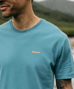 Cheap Finisterre Men's Harlyn Logo T-Shirt OceanStorm
