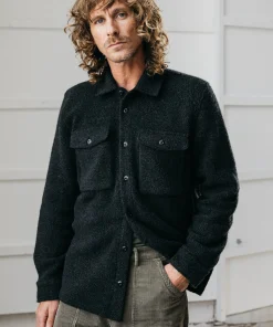 Outlet Finisterre Men's Hegen Fleece Shirt Raven