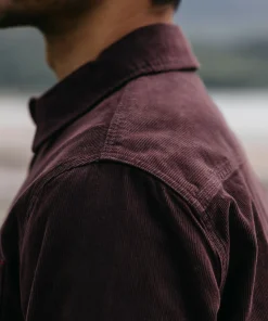 Cheap Finisterre Men's Jetty Cord Shirt BlackCherry