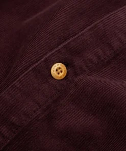 Cheap Finisterre Men's Jetty Cord Shirt BlackCherry