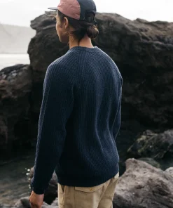 Online Finisterre Men's Mora Knit Sweater Navy