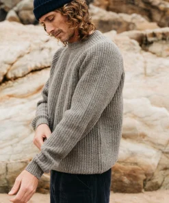 Outlet Finisterre Men's Mora Knit Sweater WildSage
