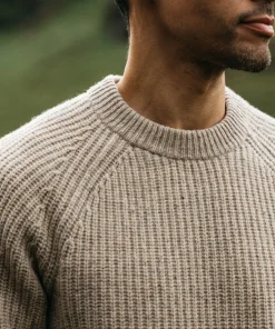 Hot Finisterre Men's Mora Knit Sweater Oatmeal