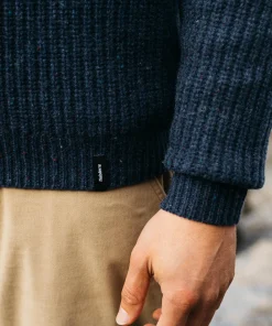 Online Finisterre Men's Mora Knit Sweater Navy