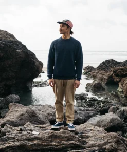 Online Finisterre Men's Mora Knit Sweater Navy