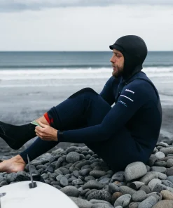 Hot Finisterre Men's Nieuwland 5.5/4.5mm Yulex® Chest Zip Hooded Wetsuit Ink