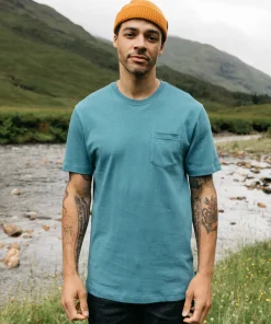 Hot Finisterre Men's Orca Recycled Pocket T-Shirt OceanStorm