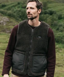 Outlet Finisterre Men's Orsik Fleece Vest RavenBlack