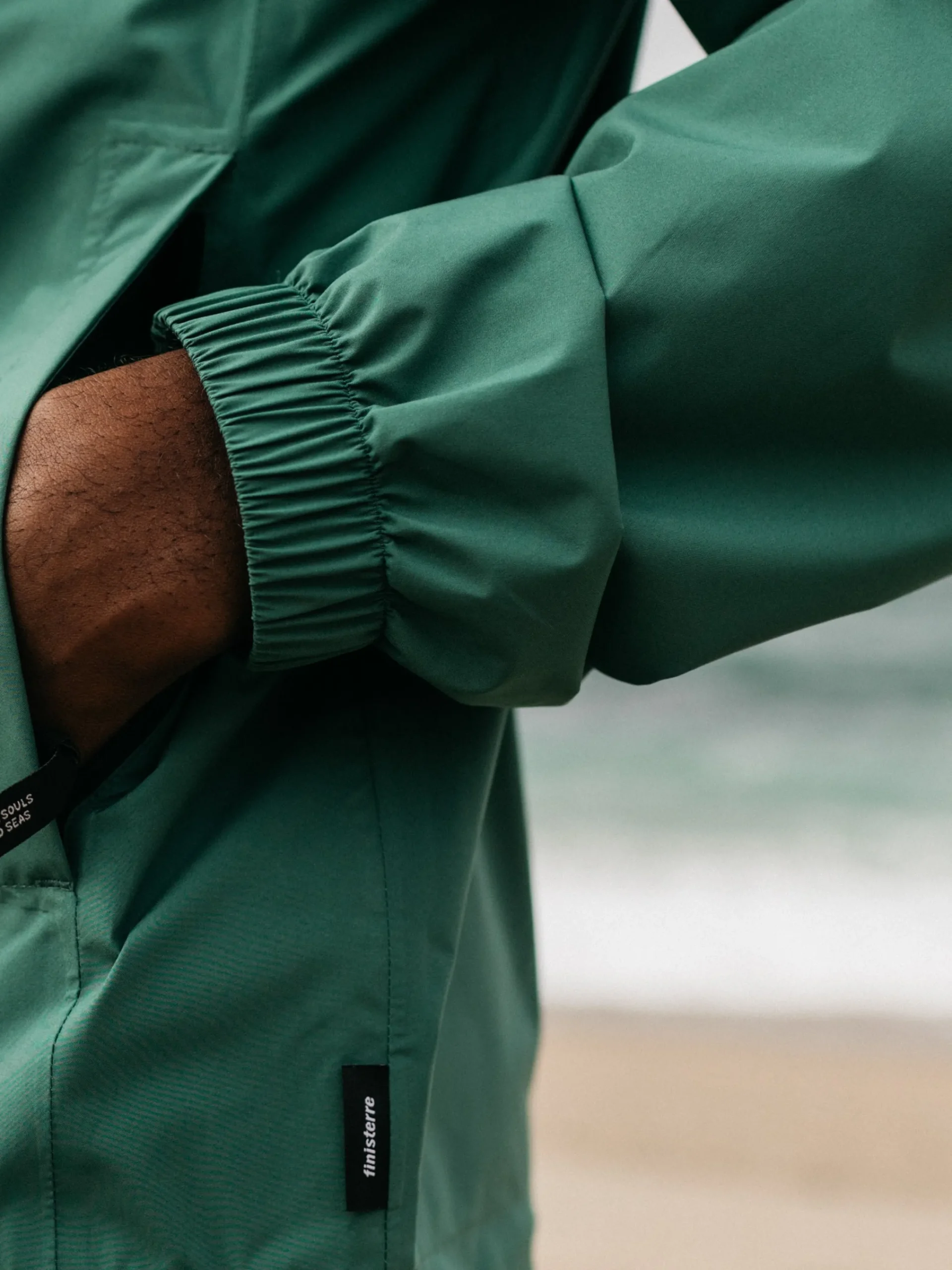 New Finisterre Men's Rainbird Waterproof Jacket PineShadow