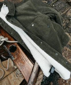 Best Sale Finisterre Men's Rigger Fleece Lined Jacket Olive