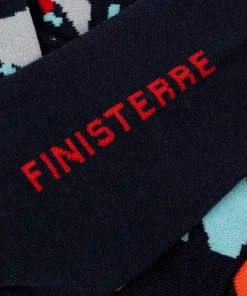 Discount Finisterre Tidelands Lightweight Sock MicroplasticsFlame/Navy