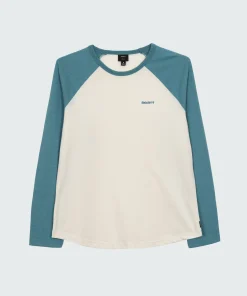 Clearance Finisterre Women's Bailey Long Sleeve T-Shirt Ecru/OceanStorm