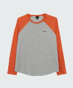 Flash Sale Finisterre Women's Bailey Long Sleeve T-Shirt GreyMarl/RedRust