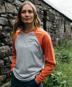 Flash Sale Finisterre Women's Bailey Long Sleeve T-Shirt GreyMarl/RedRust
