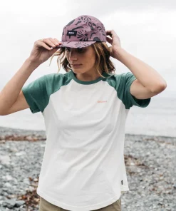 Best Sale Finisterre Women's Bailey T-Shirt Ecru/PineShadow