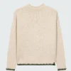 Flash Sale Finisterre Women's Blanket Stitch Taran Sweater Oatmeal