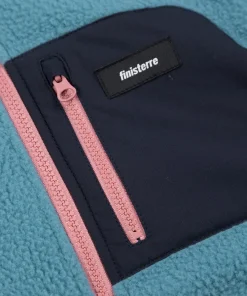 Outlet Finisterre Women's Bolster 1/4 Zip Fleece Navy/OceanStorm/HeatherMist