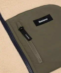 Outlet Finisterre Women's Bolster Full Zip Fleece Navy/Oatmeal/Olive
