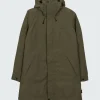 Shop Finisterre Women's Caelus Waterproof Parka Olive