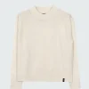 New Finisterre Women's Cavan Ribbed Knit Sweater Ecru